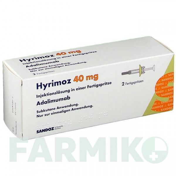 ХІРІМОЗ (HYRIMOZ) 40 мг/0,8 мл розчин 2 шт - Адалімумаб HEXAL