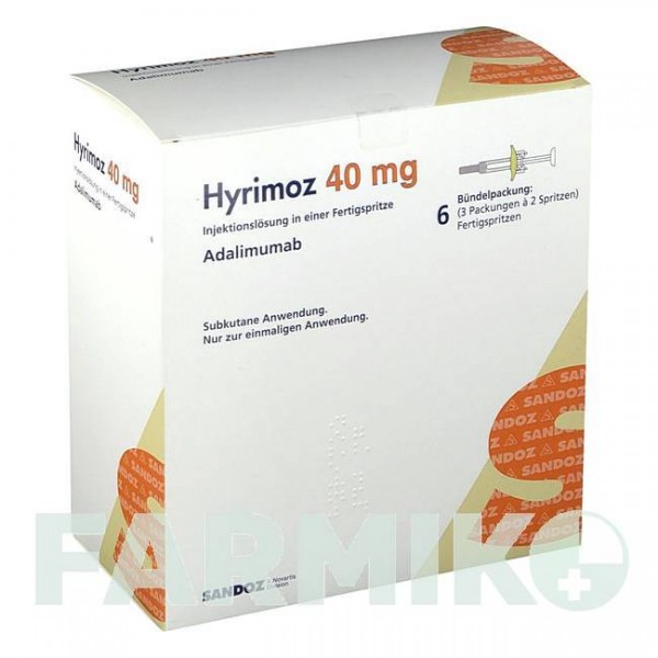 ХИРИМОЗ (HYRIMOZ) 40 мг/0,8 мл раствор 2 шт - Адалимумаб ORIFARM