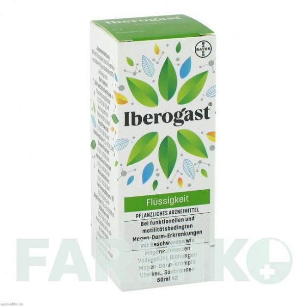 ІБЕРОГАСТ (IBEROGAST) рідина 50 мл - Активні речовини BAYER