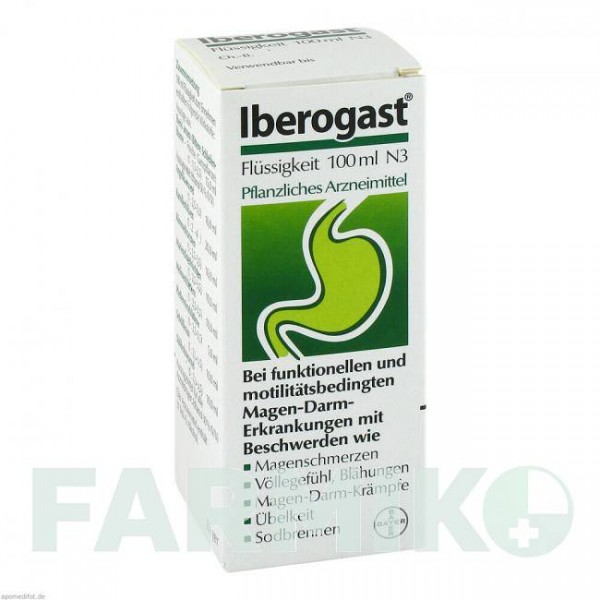 ІБЕРОГАСТ (IBEROGAST) рідина 100 мл - Активні речовини BAYER