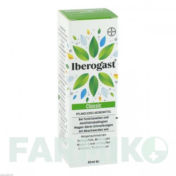 ИБЕРОГАСТ (IBEROGAST) жидкость 50 мл - Активные вещества BAYER