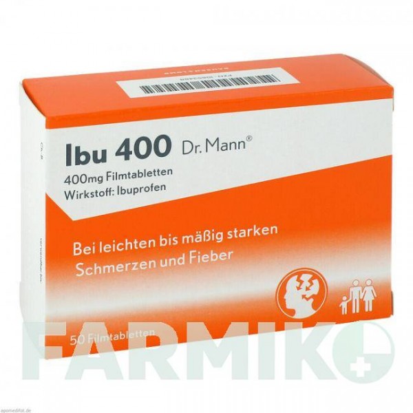 ИБУ (IBU) 400 таблетки 50 шт - Ибупрофен DR.GERHARD MANN