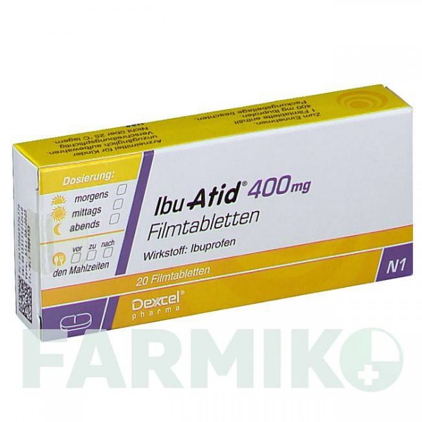 ИБУ (IBU) 400 мг таблетки 20 шт - Ибупрофен DEXCEL PHARMA