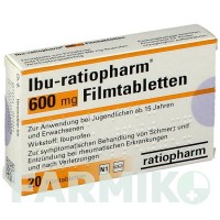 ІБУ (IBU) 600 мг таблетки 20 шт - Ібупрофен RATIOPHARM