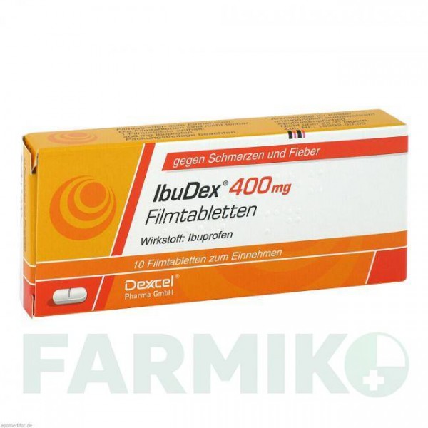 ИБУДЕКС (IBUDEX) 400 мг таблетки 10 шт - Ибупрофен DEXCEL PHARMA