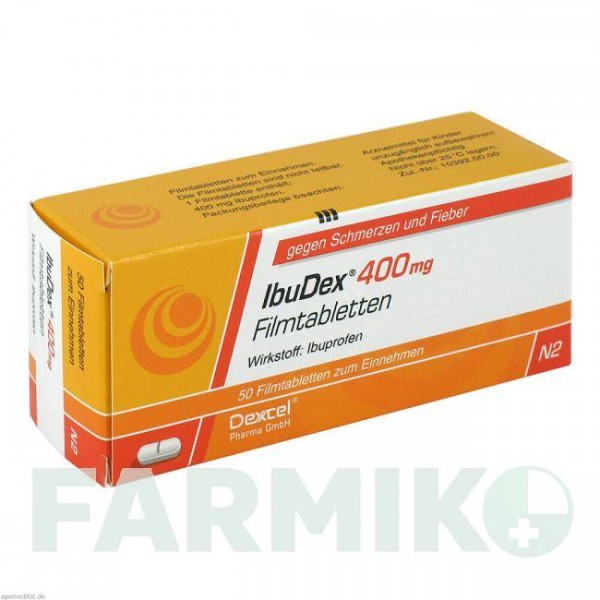 ИБУДЕКС (IBUDEX) 400 мг таблетки 50 шт - Ибупрофен DEXCEL PHARMA