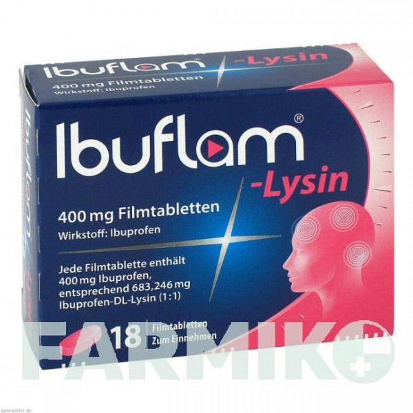 ИБУФЛАМ (IBUFLAM) 400 мг таблетки 18 шт - Ибупрофен A.NATTERMANN & CIE