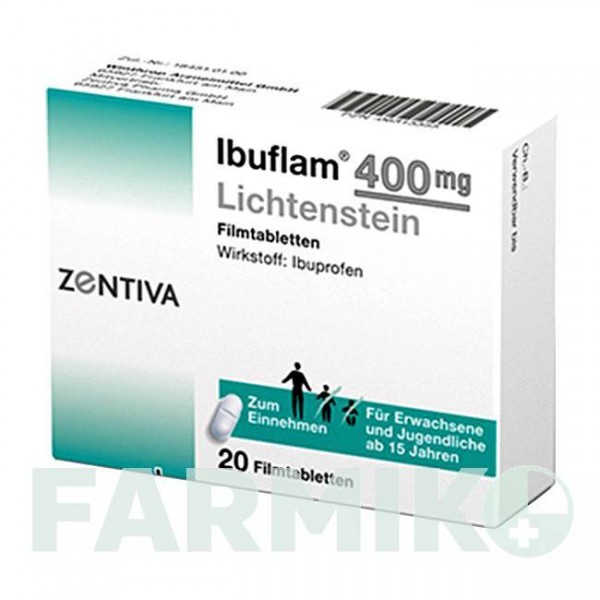 ИБУФЛАМ (IBUFLAM) 400 мг таблетки 20 шт - Ибупрофен ZENTIVA