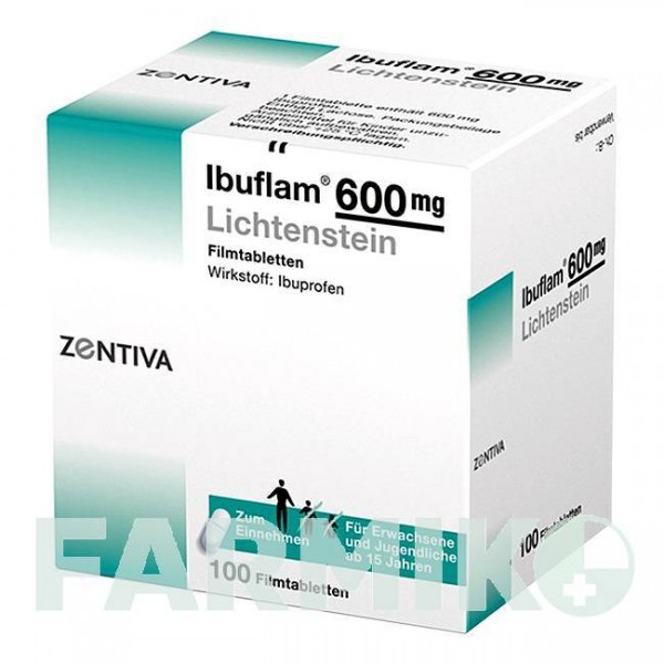 ИБУФЛАМ (IBUFLAM) 600 мг таблетки 100 шт - Ибупрофен ZENTIVA