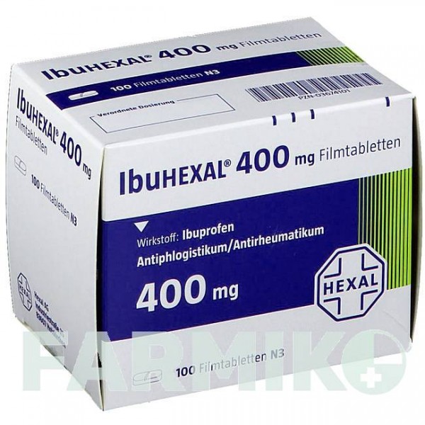 ИБУГЕКАЛ (IBUHEXAL) 400 таблетки 100 шт - Ибупрофен HEXAL