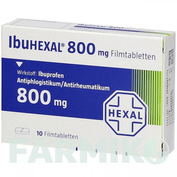 ИБУГЕКАЛ (IBUHEXAL) 800 таблетки 10 шт - Ибупрофен HEXAL