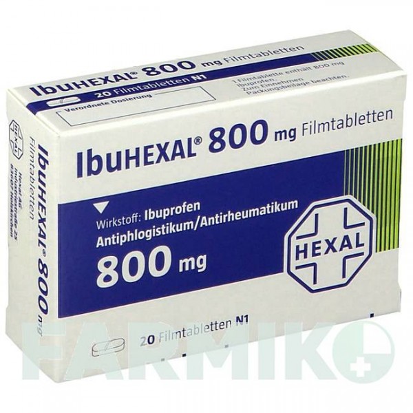 ИБУГЕКАЛ (IBUHEXAL) 800 таблетки 20 шт - Ибупрофен HEXAL