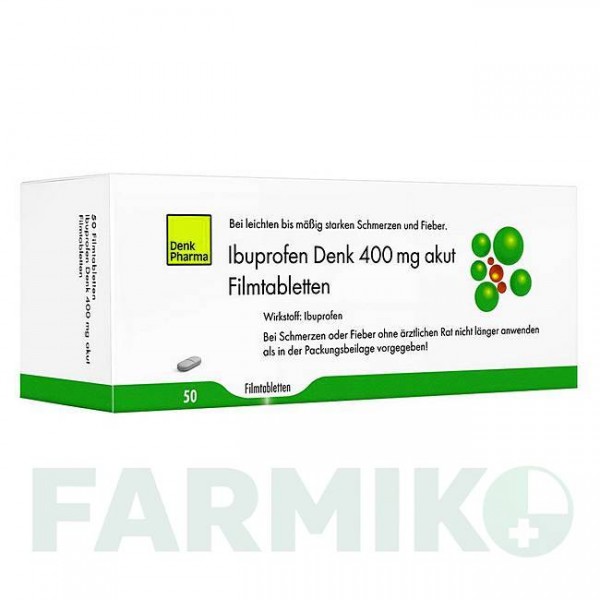 ИБУПРОФЕН (IBUPROFEN) 400 мг таблетки 50 шт - Ибупрофен DENK PHARMA