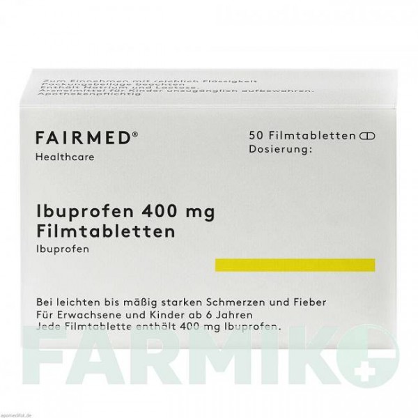ИБУПРОФЕН (IBUPROFEN) 400 мг таблетки 50 шт - Ибупрофен FAIRMED HEALTHCARE