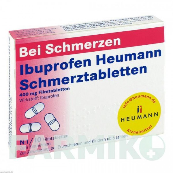 ИБУПРОФЕН (IBUPROFEN) 400 мг таблетки 10 шт - Ибупрофен HEUMANN PHARMA