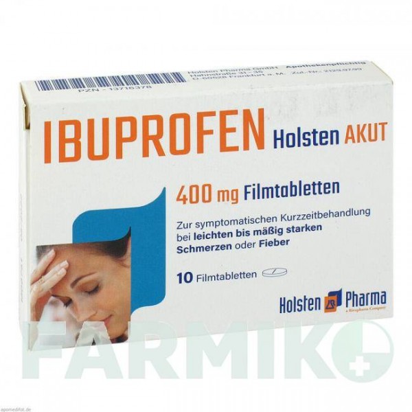 ИБУПРОФЕН (IBUPROFEN) 400 мг таблетки 10 шт - Ибупрофен HOLSTEN PHARMA