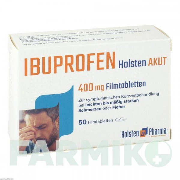 ИБУПРОФЕН (IBUPROFEN) 400 мг таблетки 50 шт - Ибупрофен HOLSTEN PHARMA