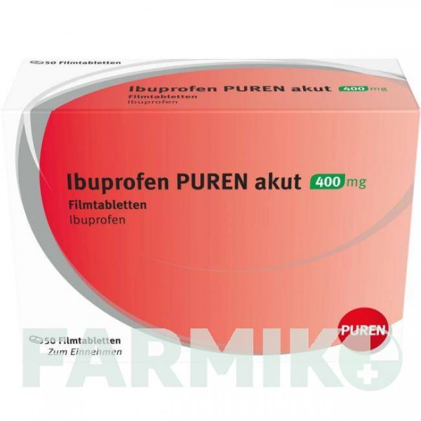 ИБУПРОФЕН (IBUPROFEN) 400 мг таблетки 50 шт - Ибупрофен PUREN PHARMA