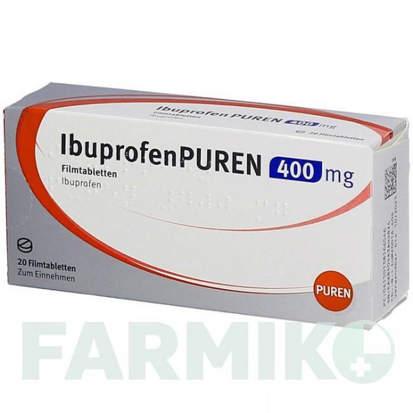 ИБУПРОФЕН (IBUPROFEN) 400 мг таблетки 20 шт - Ибупрофен PUREN PHARMA