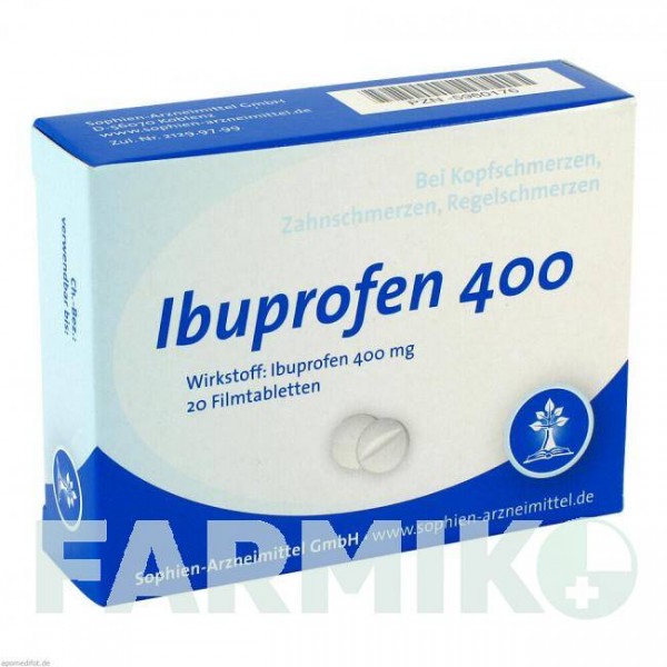 ИБУПРОФЕН (IBUPROFEN) 400 таблетки 20 шт - Ибупрофен SOPHIEN