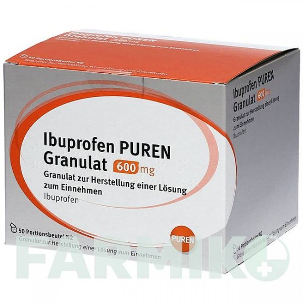 ИБУПРОФЕН (IBUPROFEN) 600 мг гранулы 50 шт - Ибупрофен PUREN PHARMA