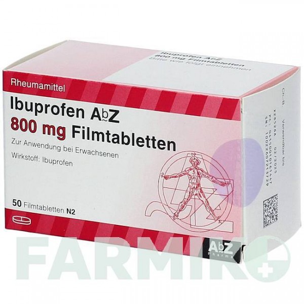 ИБУПРОФЕН (IBUPROFEN) 800 мг таблетки 50 шт - Ибупрофен ABZ PHARMA