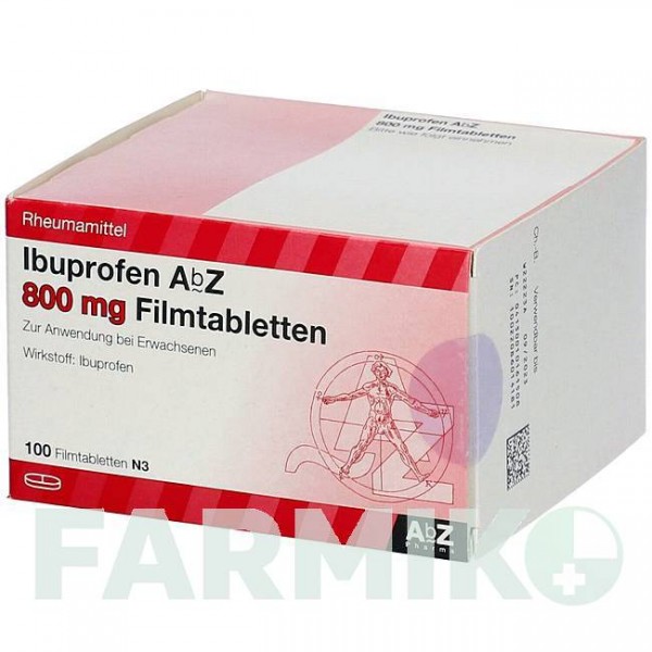 ИБУПРОФЕН (IBUPROFEN) 800 мг таблетки 100 шт - Ибупрофен ABZ PHARMA