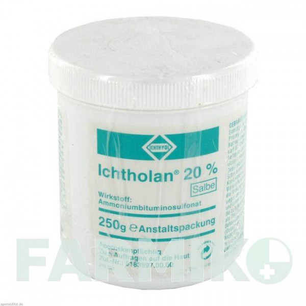 ІХТОЛАН (ICHTHOLAN) 20% мазь 250 г - Бітуміносульфонат ICHTHYOL-GESELLSCHAFT CORDES