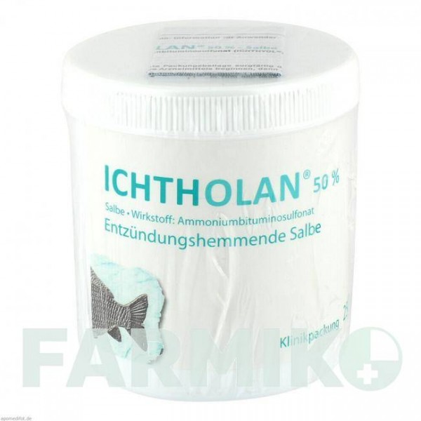 ИХТОЛАН (ICHTHOLAN) 50% мазь 250 г - Битуминосульфонат ICHTHYOL-GESELLSCHAFT CORDES