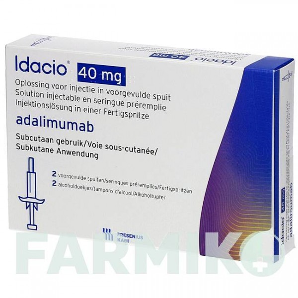 ИДАЦИО (IDACIO) 40 мг/0,8 мл раствор 2 шт - Адалимумаб ABACUS MEDICINE