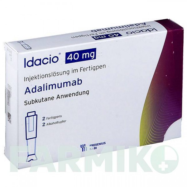 ИДАЦИО (IDACIO) 40 мг/0,8 мл раствор 2 шт - Адалимумаб FRESENIUS