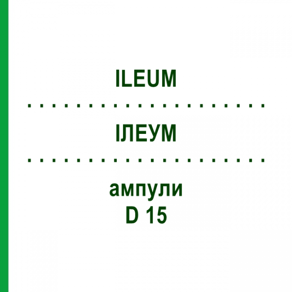 ИЛЕУМ (ILEUM) D 15 ампулы 10x1 мл - Гомеопатия WALA HEILMITTEL