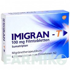 ИМИГРАН (IMIGRAN) 100 мг таблетки 6 шт - Суматриптан GLAXOSMITHKLINE