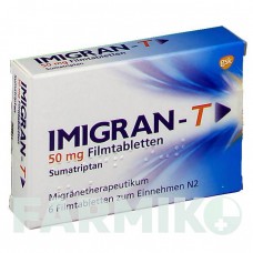 ИМИГРАН (IMIGRAN) 50 мг таблетки 6 шт - Суматриптан GLAXOSMITHKLINE
