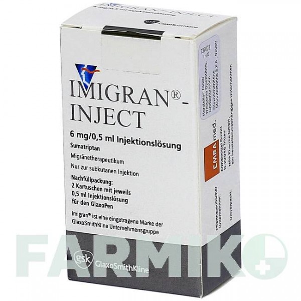 ИМИГРАН (IMIGRAN) раствор 2 шт - Суматриптан EMRA-MED