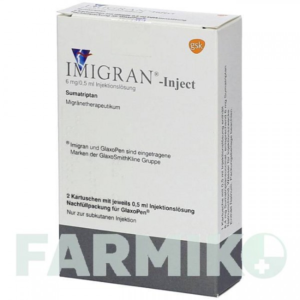 ИМИГРАН (IMIGRAN) раствор 2 шт - Суматриптан KOHLPHARMA