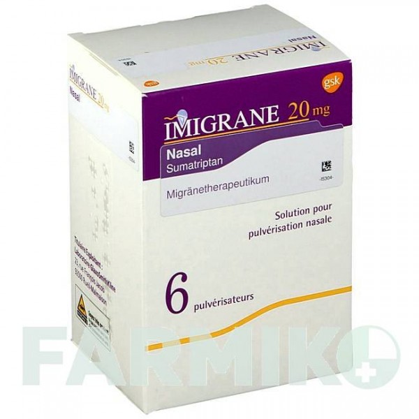 ИМИГРАН (IMIGRANE) 20 мг спрей 6 шт - Суматриптан KOHLPHARMA
