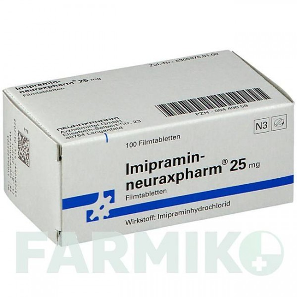 ИМИПРАМИН (IMIPRAMIN) 25 мг таблетки 100 шт - Имипрамин NEURAXPHARM