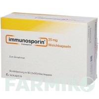 ИММУНОСПОРИН (IMMUNOSPORIN) 25 мг капсулы 90 шт - Циклоспорин NOVARTIS