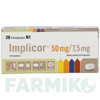 ІМПЛІКОР (IMPLICOR) 50 мг/7,5 мг таблетки 28 шт - Метопролол, Івабрадин SERVIER
