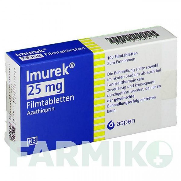 ИМУРЕК (IMUREK) 25 мг таблетки 100 шт - Азатиоприн ASPEN