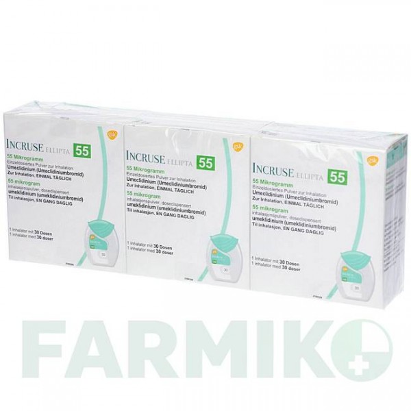 ИНКРУЗ (INCRUSE) 55 мкг 30 доз порошок 3 шт - Умеклидиния бромид GLAXOSMITHKLINE