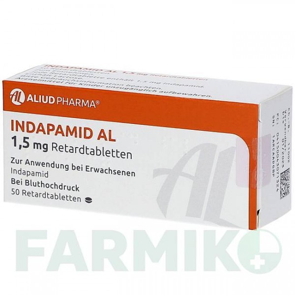 ИНДАПАМИД (INDAPAMID) 1,5 мг таблетки 50 шт - Индапамид ALIUD PHARMA