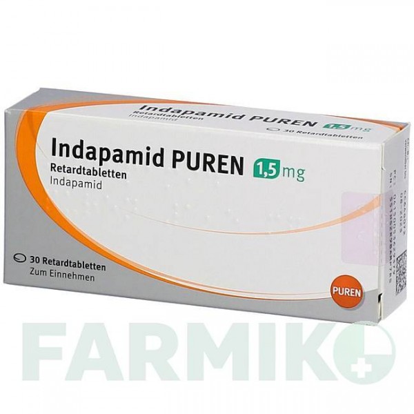 ИНДАПАМИД (INDAPAMID) 1,5 мг таблетки 30 шт - Индапамид PUREN PHARMA