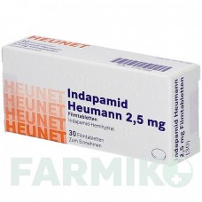 ИНДАПАМИД (INDAPAMID) 2,5 мг таблетки 30 шт - Индапамид HEUNET PHARMA
