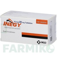 ІНЕДЖІ (INEGY) 10 мг/20 мг таблетки 100 шт - Симвастатин, Езетиміб FD PHARMA
