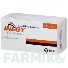 ИНЕДЖИ (INEGY) 10 мг/20 мг таблетки 100 шт - Симвастатин, Эзетимиб FD PHARMA