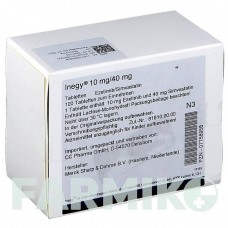 ИНЕДЖИ (INEGY) 10 мг/40 мг таблетки 100 шт - Симвастатин, Эзетимиб CC PHARMA