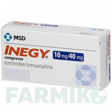 ИНЕДЖИ (INEGY) 10 мг/40 мг таблетки 100 шт - Симвастатин, Эзетимиб DOCPHARM