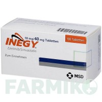 ИНЕДЖИ (INEGY) 10 мг/40 мг таблетки 100 шт - Симвастатин, Эзетимиб FD PHARMA